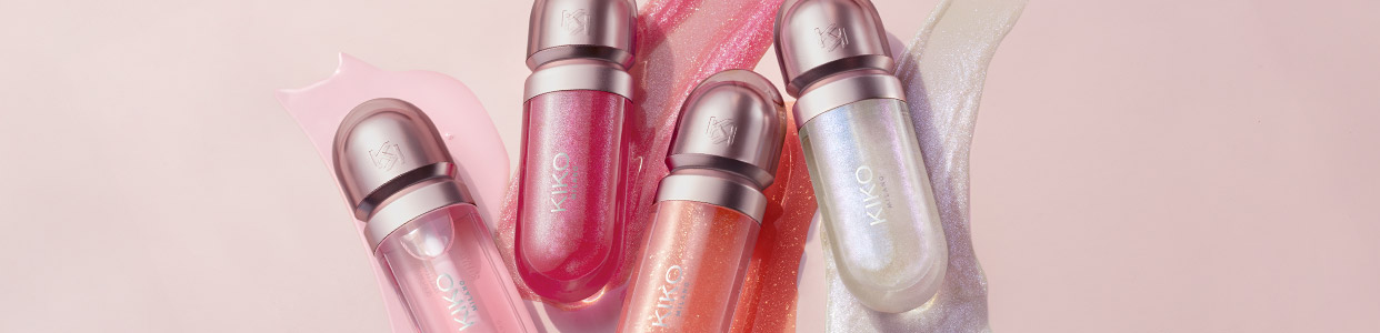 A range of lip oils from Kiko Milano