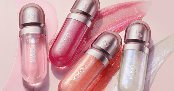 A range of lip oils from Kiko Milano