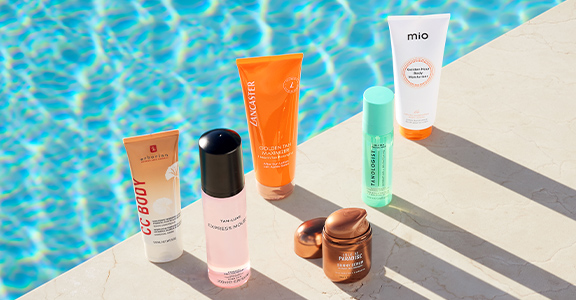 A range of suncare products