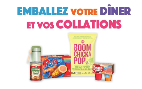 Emballez votre diner et vos collations