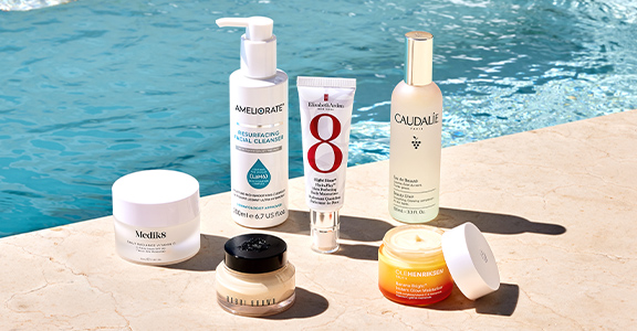 A range of skincare products